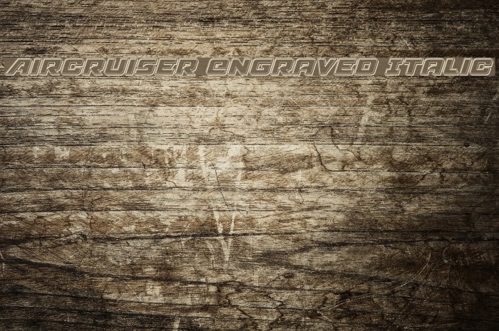 Aircruiser Engraved Italic Example 1