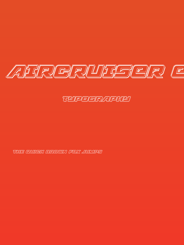 Aircruiser Engraved Italic Poster