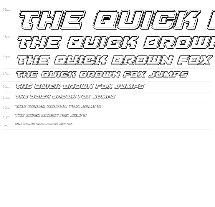 Aircruiser Engraved Italic Waterfall