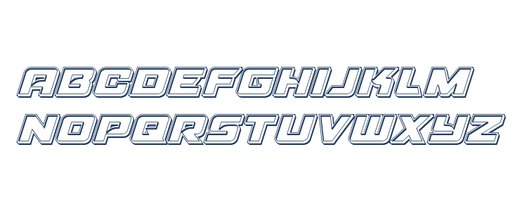 Aircruiser Engraved Italic Lowercase