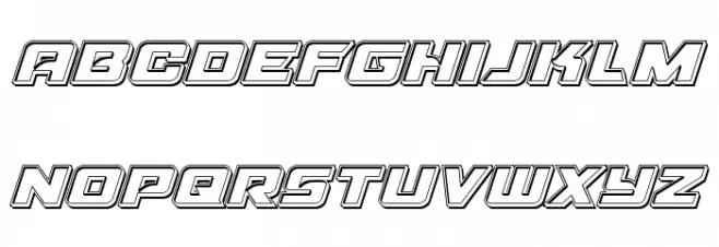 Aircruiser Engraved Italic 字体 小写