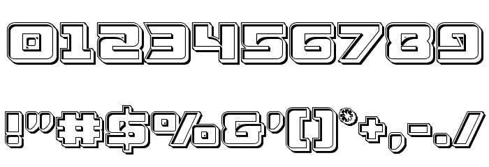 Aircruiser Engraved Шрифта ДРУГИЕ символов
