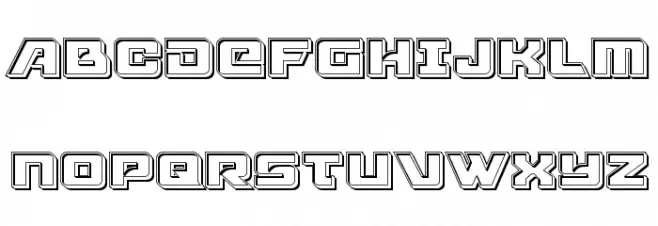 Aircruiser Engraved Шрифта ВЕРХНИЙ