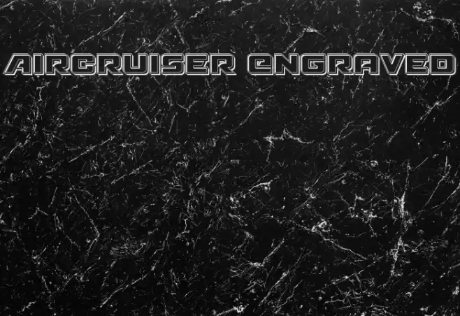 Aircruiser Engraved Font examples