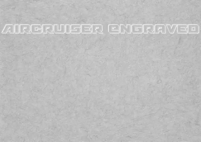 Aircruiser Engraved Font examples