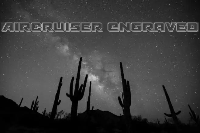 Aircruiser Engraved Font examples