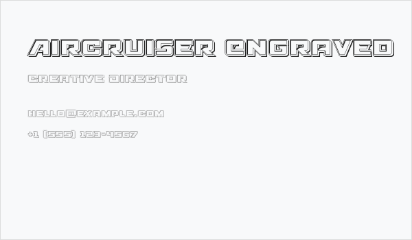 Aircruiser Engraved Business Card