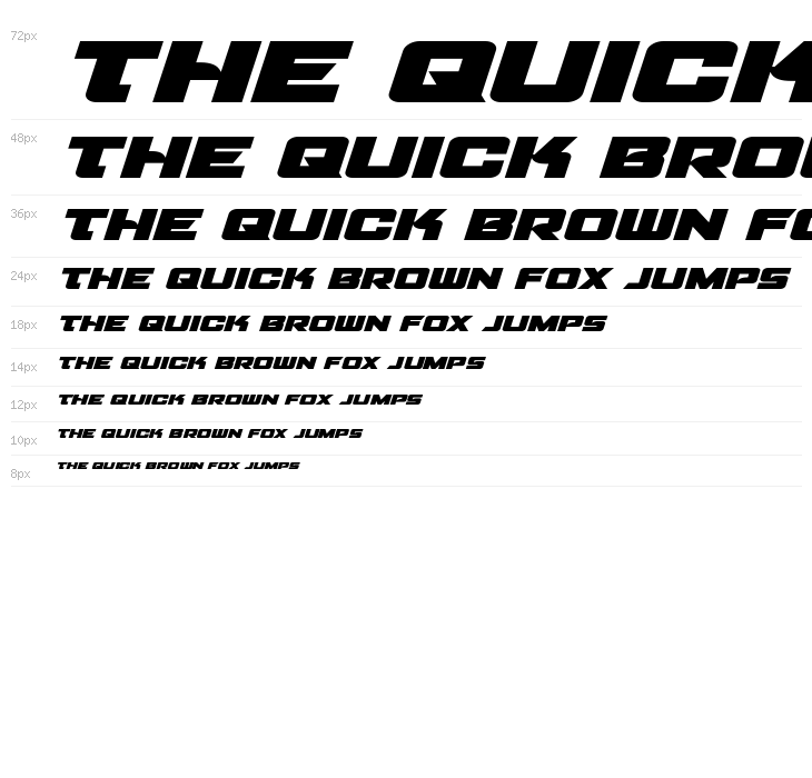 Aircruiser Expanded Italic Waterfall