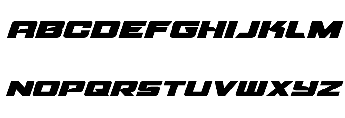 Aircruiser Expanded Italic Font LOWERCASE