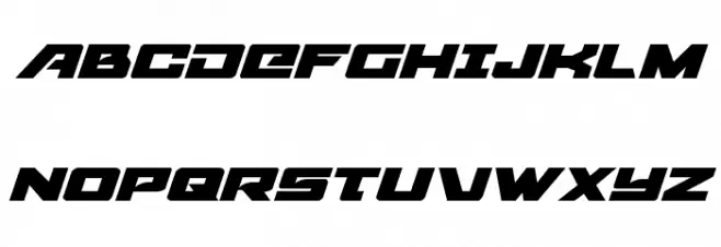 Aircruiser Expanded Italic フォント 大文字