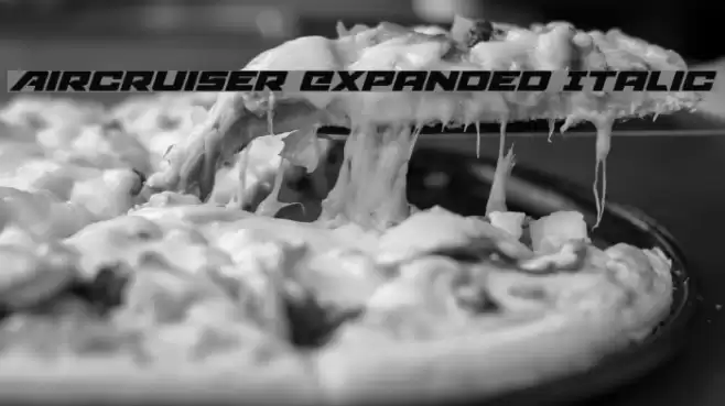 Aircruiser Expanded Italic Font examples