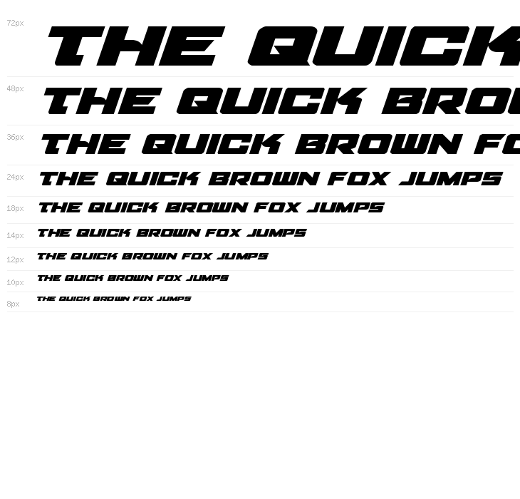 Aircruiser Expanded Italic Waterfall