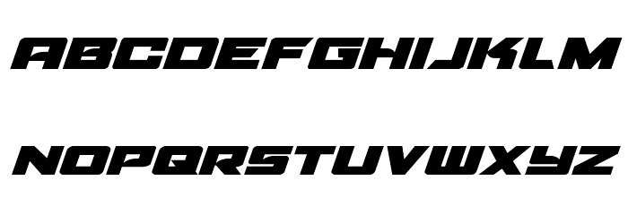 Aircruiser Expanded Italic Font LOWERCASE