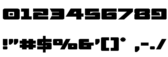 Aircruiser Expanded Font OTHER CHARS