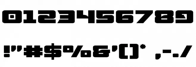 Aircruiser Expanded Font OTHER CHARS