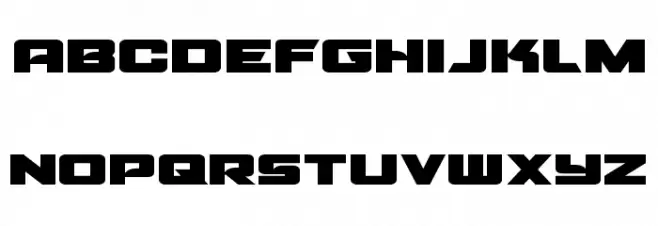 Aircruiser Expanded Caratteri MINUSCOLO