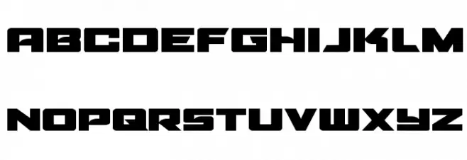 Aircruiser Expanded Caratteri MINUSCOLO