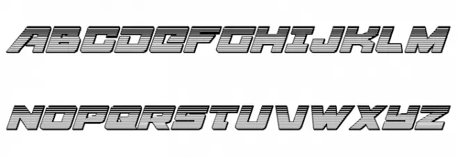 Aircruiser Gradient 3D Italic Polices MAJUSCULES