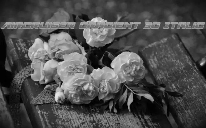 Aircruiser Gradient 3D Italic Font examples