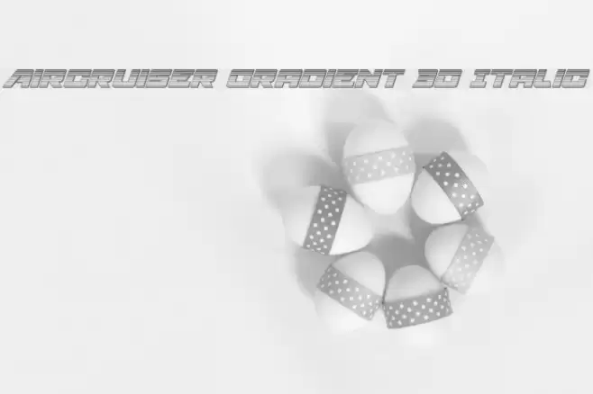Aircruiser Gradient 3D Italic Font examples