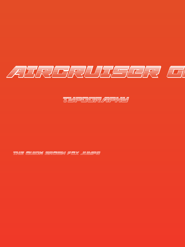 Aircruiser Gradient 3D Italic Poster