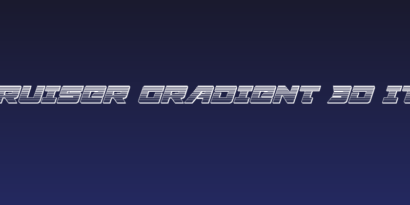Aircruiser Gradient 3D Italic Social Header