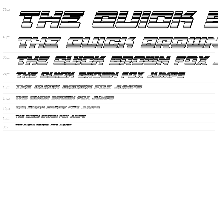 Aircruiser Gradient 3D Italic Waterfall