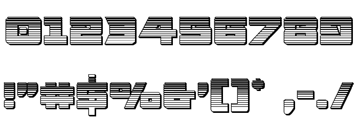 Aircruiser Gradient 3D Regular Font OTHER CHARS