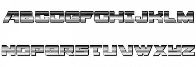 Aircruiser Gradient 3D Regular Schriftart Groß