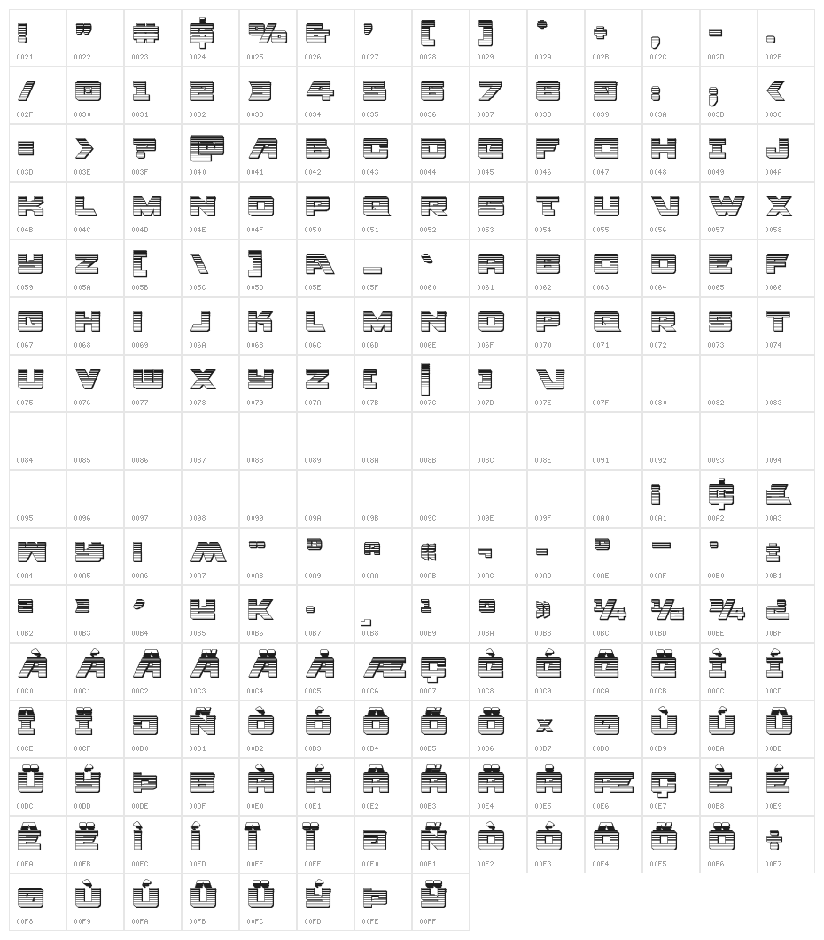 Aircruiser Gradient 3D Regular Character Map