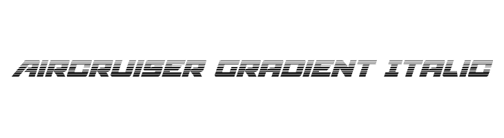 Aircruiser Gradient Italic Font