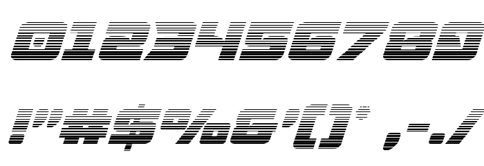 Aircruiser Gradient Italic Font OTHER CHARS