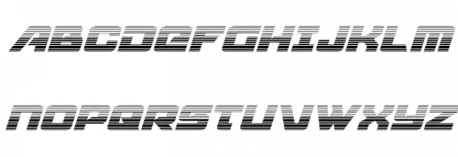 Aircruiser Gradient Italic फ़ॉन्ट अपरकेस