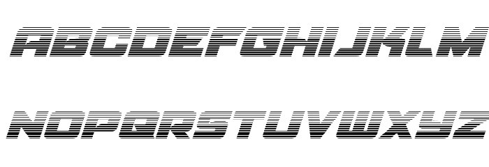 Aircruiser Gradient Italic Font LOWERCASE