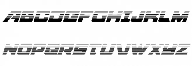 Aircruiser Gradient Italic フォント 大文字