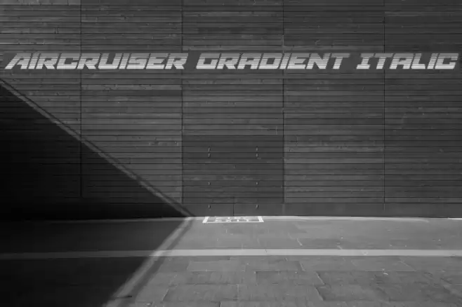 Aircruiser Gradient Italic Font examples