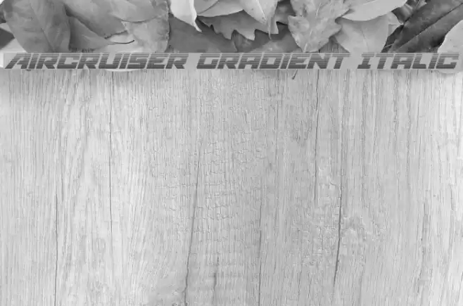 Aircruiser Gradient Italic Font examples