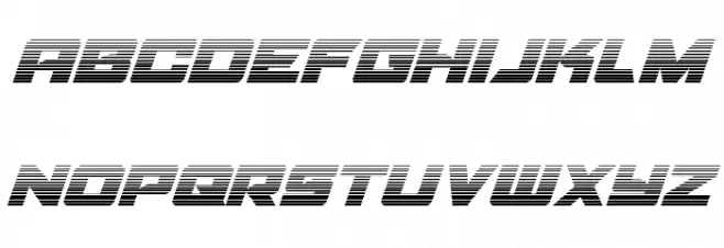 Aircruiser Gradient Italic 字体 小写