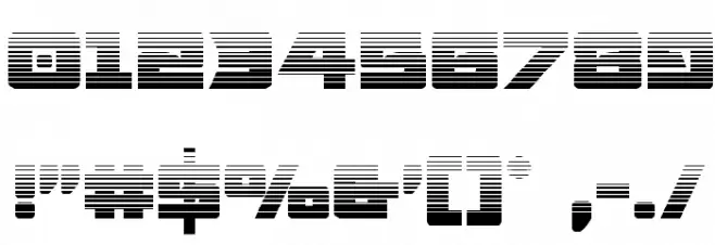 Aircruiser Gradient Regular Font OTHER CHARS