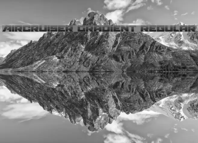 Aircruiser Gradient Regular Font examples