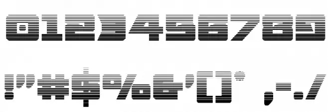 Aircruiser Gradient Font OTHER CHARS