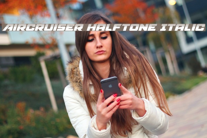 Aircruiser Halftone Italic Font examples