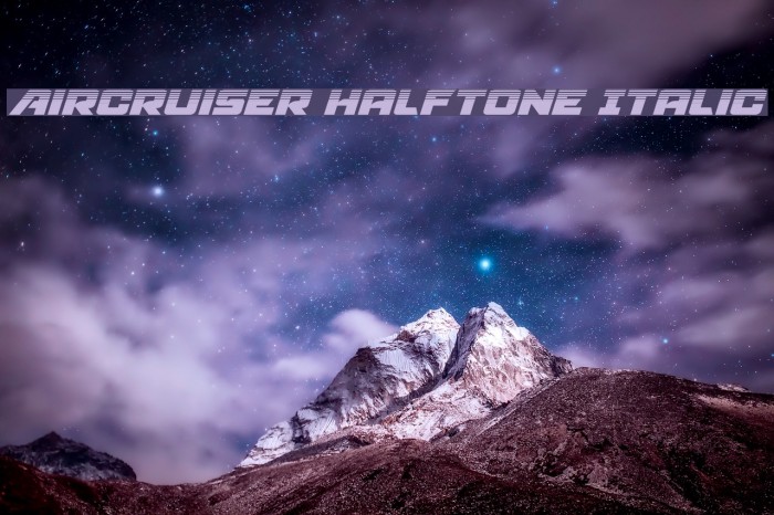 Aircruiser Halftone Italic Font examples