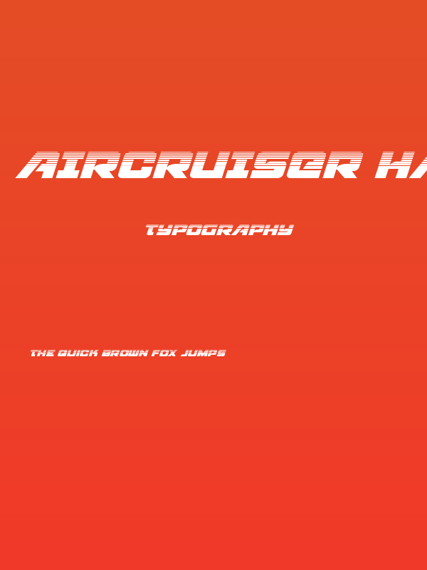 Aircruiser Halftone Italic Poster