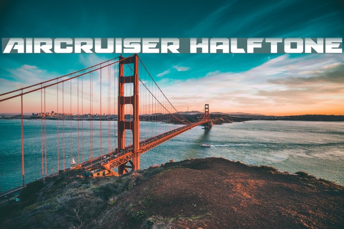 Aircruiser Halftone Font examples