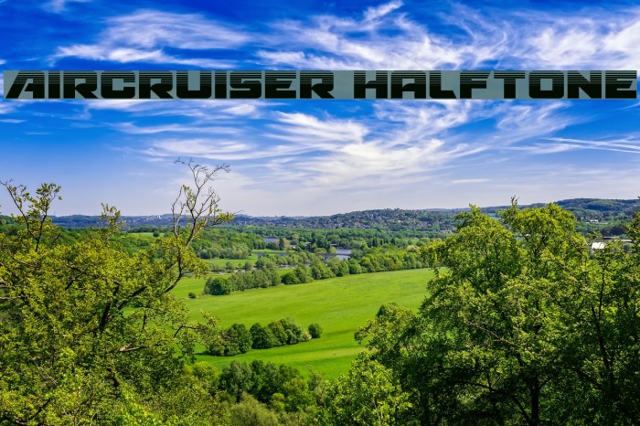 Aircruiser Halftone Font examples