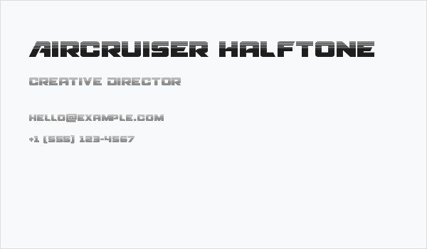 Aircruiser Halftone Business Card