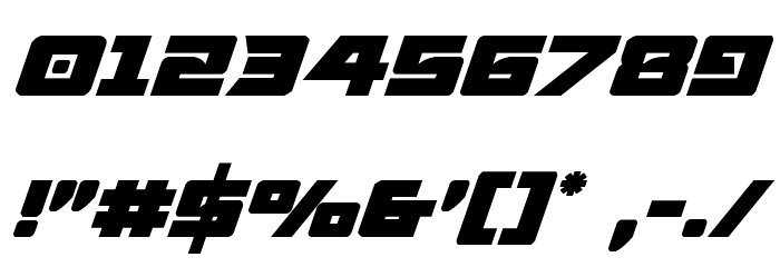 Aircruiser Italic Font OTHER CHARS