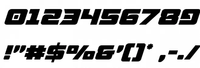 Aircruiser Italic Font OTHER CHARS