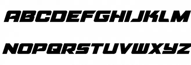 Aircruiser Italic फ़ॉन्ट लोअरकेस